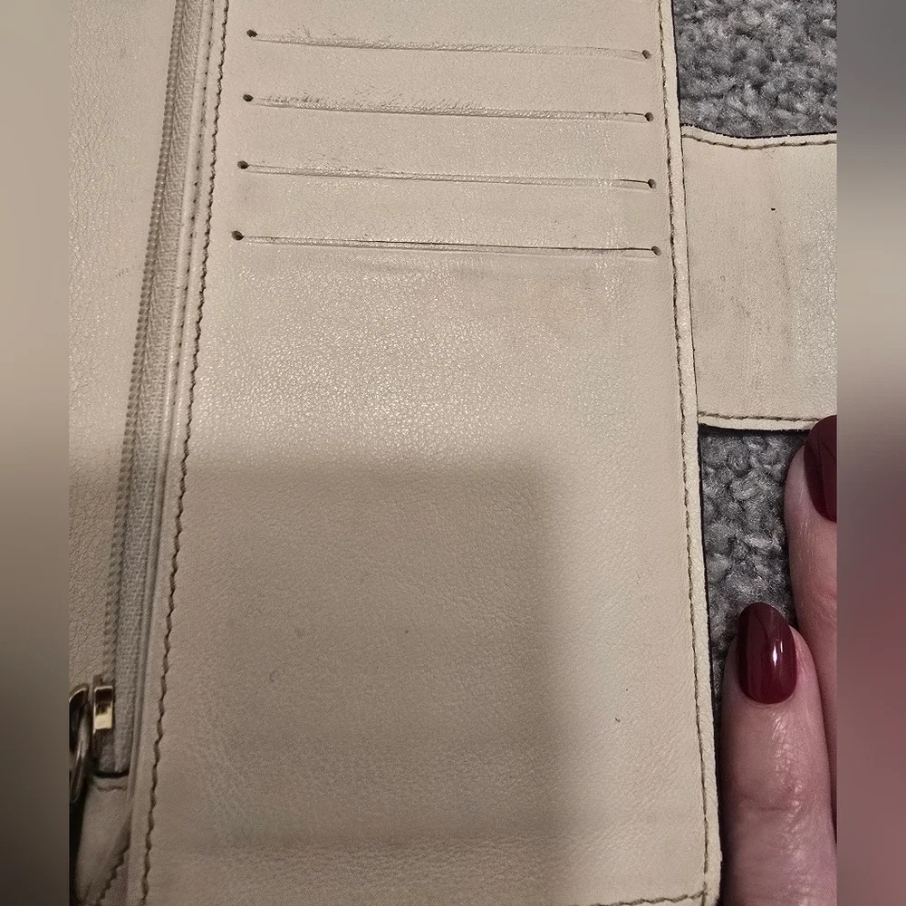 Celine Vintage Canvas Trifold Wallet Neutrals Classic Chic Luxury Minimalist